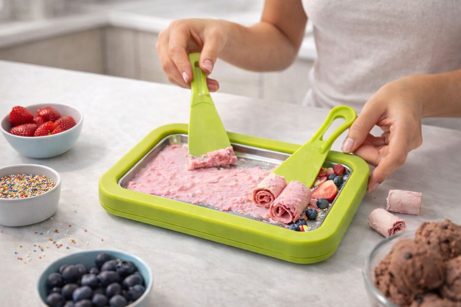 tabla bandeja para hacer helados postres